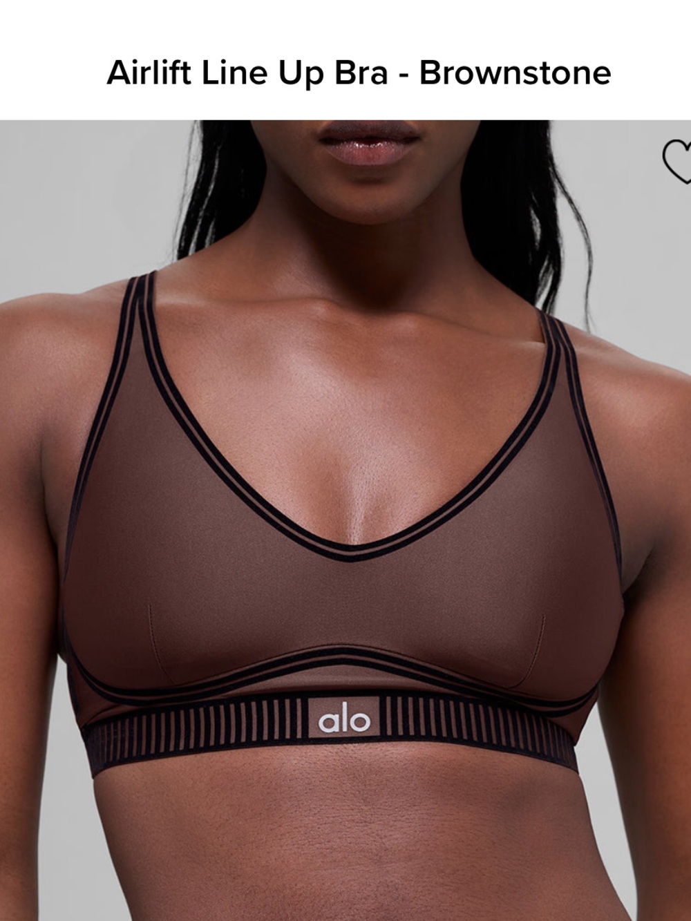 ALO Yoga Airlift Line Up Bra - Brownstone